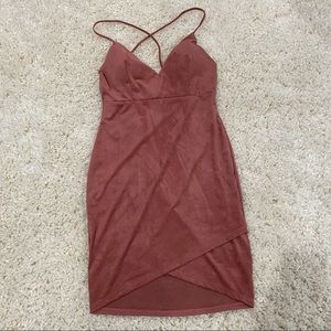 Suede mini dress